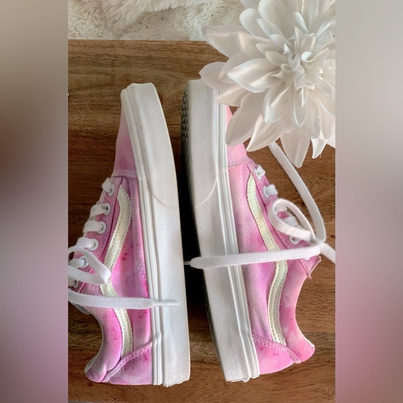 VANS Canvas Old Skool Shoe | size 7 custom "one of a kind" pink tie-dye - Picture 4 of 16